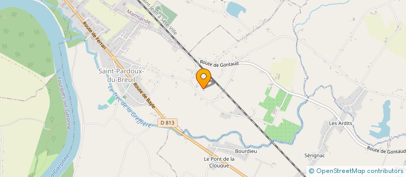 localisation de l'entreprise SCI FREBA GUYENNE  SAINT PARDOUX DU BREUIL