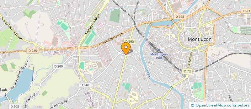 localisation de l'entreprise SCI FRECHOSO à MONTLUCON