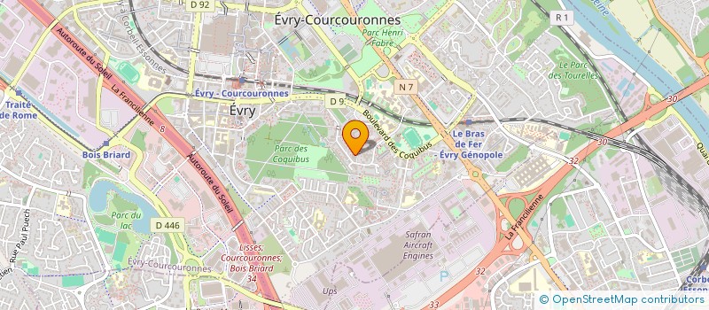 localisation de l'entreprise SCI FREDEBRU à EVRY-COURCOURONNES