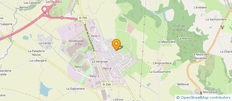localisation de l'entreprise SCI FREDJO à LES HERBIERS