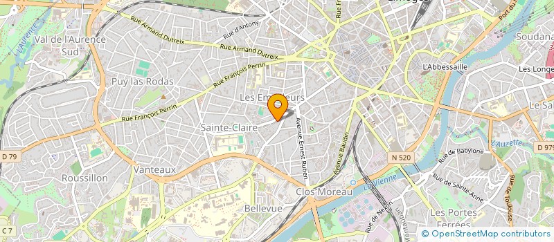 localisation de l'entreprise SCI FREDON SAINTE-CLAIRE à LIMOGES