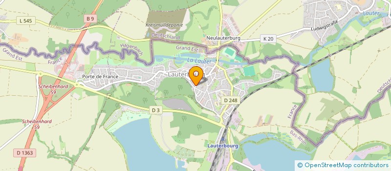 localisation de l'entreprise SCI FRELY  LAUTERBOURG