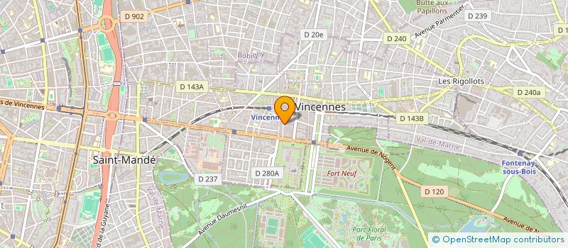 localisation de l'entreprise SCI FREMEAUX COLOMBANI à VINCENNES