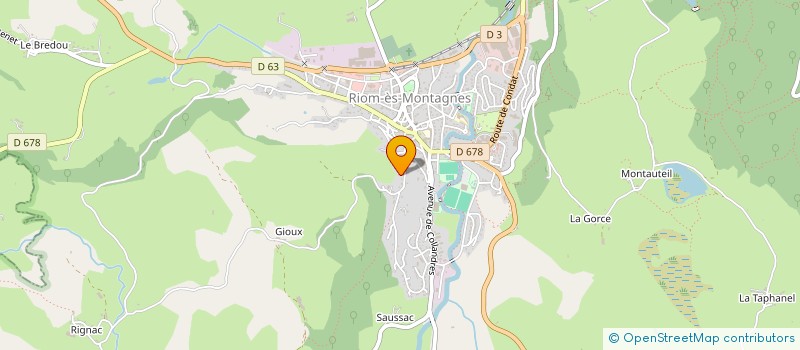 localisation de l'entreprise SCI FREMONT-LEZER à RIOM-ES-MONTAGNES