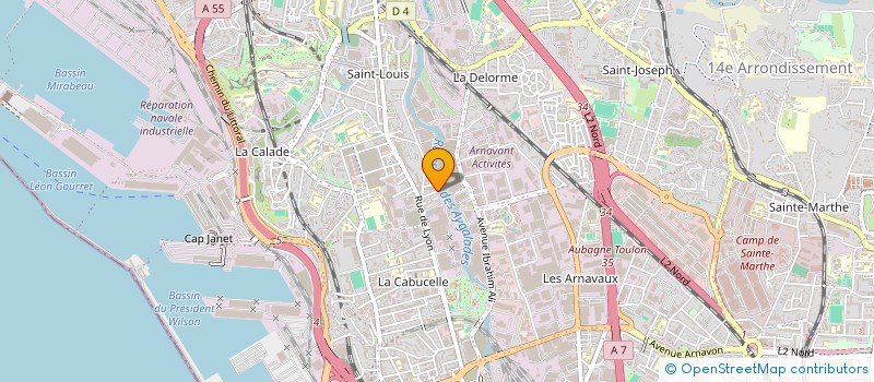 localisation de l'entreprise SCI FRERES BEN AISSA  MARSEILLE 15