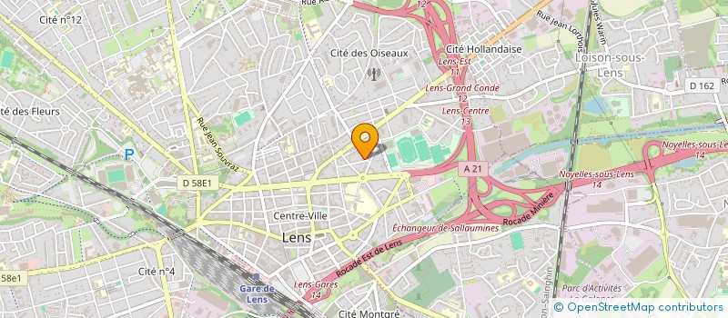 localisation de l'entreprise SCI FREYCINET  LENS