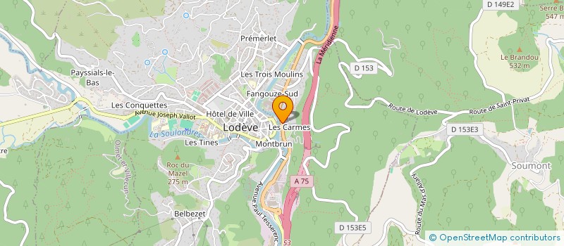 localisation de l'entreprise SCI FREYR  LODEVE