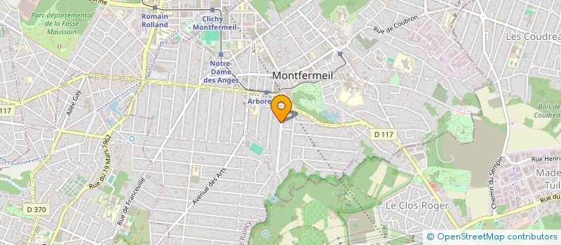 localisation de l'entreprise SCI FRIGODEPOTS à MONTFERMEIL