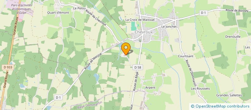 localisation de l'entreprise SCI FRJ  CHEVROUX