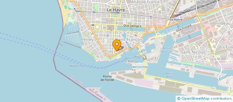 localisation de l'entreprise SCI FRONT DE MER SUD  LE HAVRE