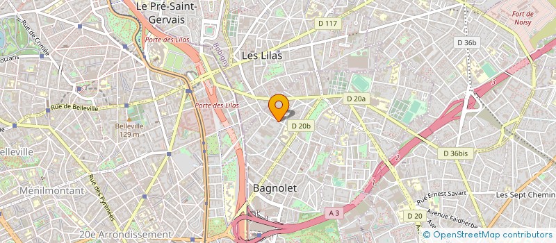 localisation de l'entreprise SCI FRUCOLLAZARD à BAGNOLET