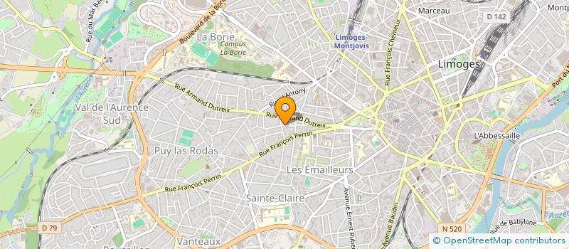 localisation de l'entreprise SCI FRUTEN à LIMOGES