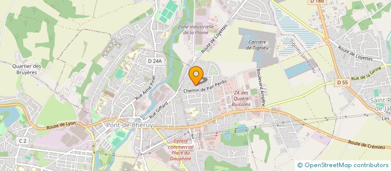 localisation de l'entreprise SCI FTI  TIGNIEU-JAMEYZIEU