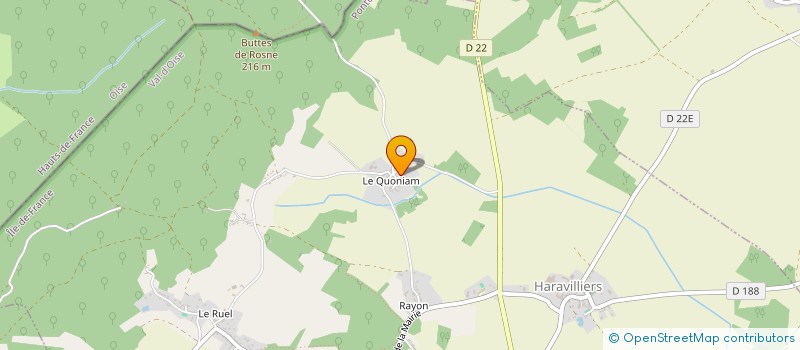 localisation de l'entreprise SCI FUBINE  HARAVILLIERS