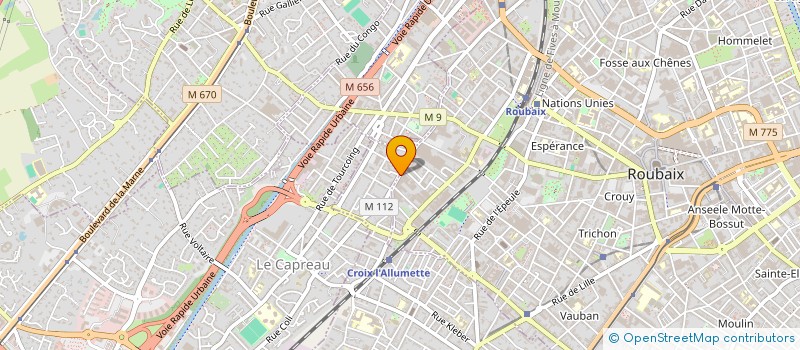 localisation de l'entreprise SCI FUSION  ROUBAIX