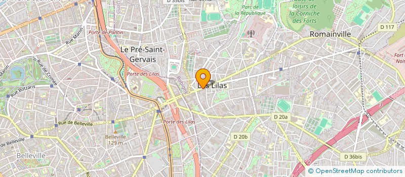 localisation de l'entreprise SCI FUSION à LES LILAS