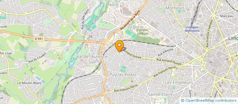 localisation de l'entreprise SCI FUSTEL à LIMOGES