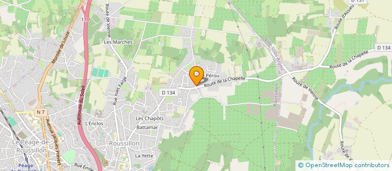 localisation de l'entreprise SCI FVP IMMO  ROUSSILLON