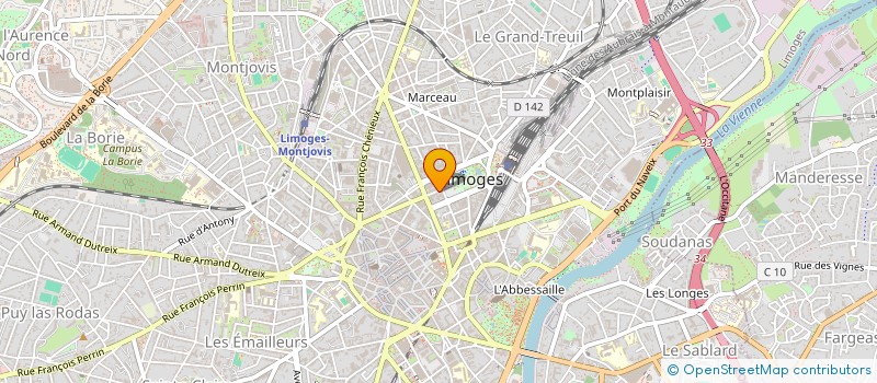 localisation de l'entreprise SCI FWB à LIMOGES