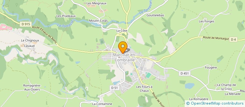 localisation de l'entreprise SCI G.3T  MARCILLAT-EN-COMBRAILLE