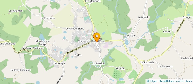 localisation de l'entreprise SCI G.A.A  COUSSAC-BONNEVAL