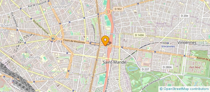 localisation de l'entreprise SCI G.A.D.A  PARIS 12