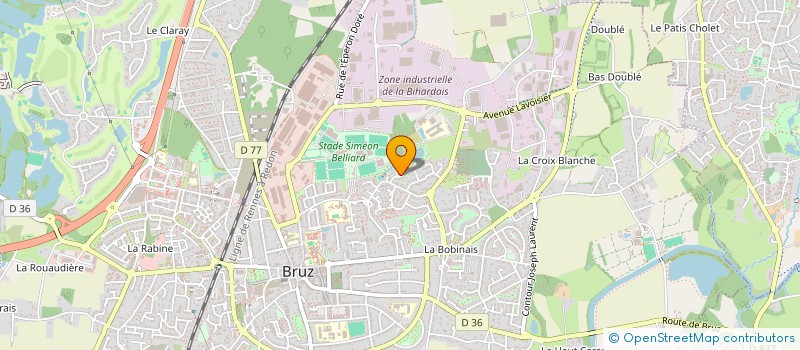 localisation de l'entreprise SCI G.A.M.P.  BRUZ
