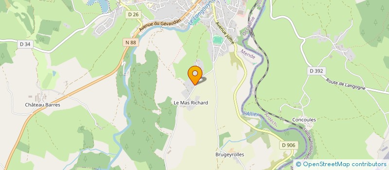 localisation de l'entreprise SCI G.B.F.  LANGOGNE