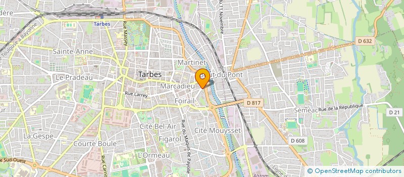 localisation de l'entreprise SCI G.B.J.  TARBES