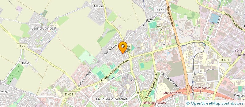 localisation de l'entreprise SCI G.B.L.  CAEN