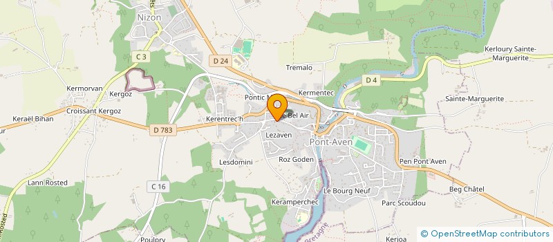 localisation de l'entreprise SCI G.C.A  PONT-AVEN