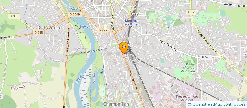 localisation de l'entreprise SCI G C B M  YZEURE