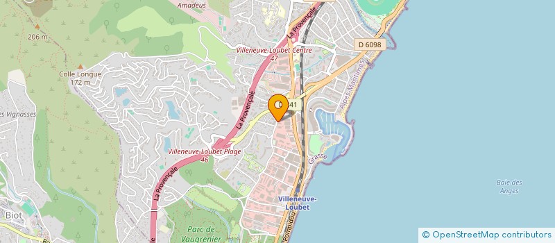 localisation de l'entreprise SCI G.C. IMMO. INVEST à VILLENEUVE-LOUBET