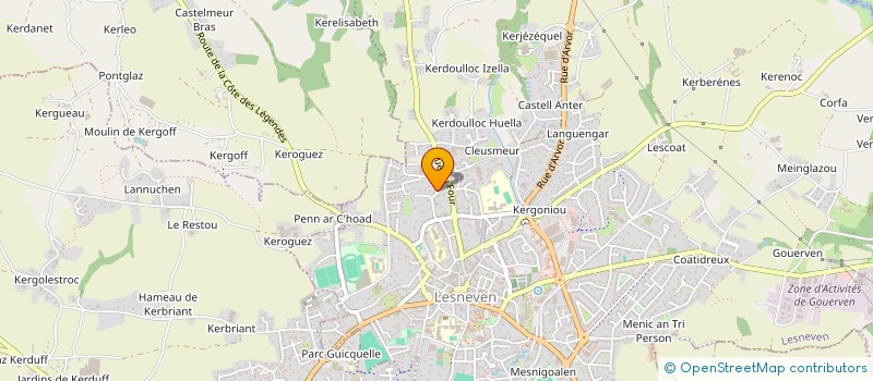 localisation de l'entreprise SCI G ET J-P TROADEC  LESNEVEN