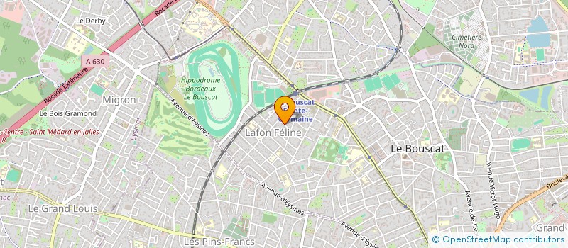 localisation de l'entreprise SCI G & H  LE BOUSCAT