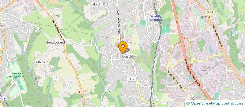 localisation de l'entreprise SCI G.L.A.  DARDILLY