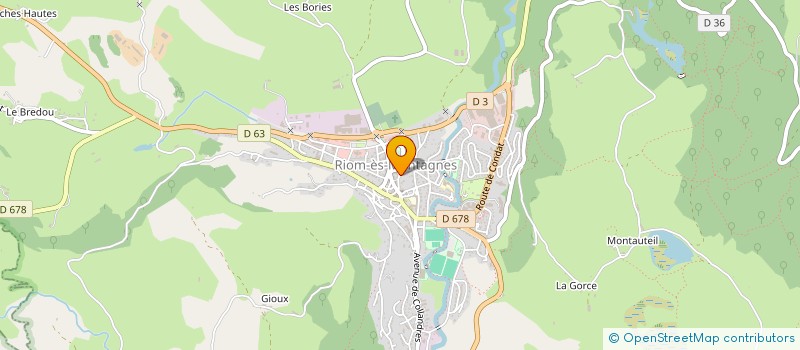 localisation de l'entreprise SCI G.L.M à RIOM-ES-MONTAGNES