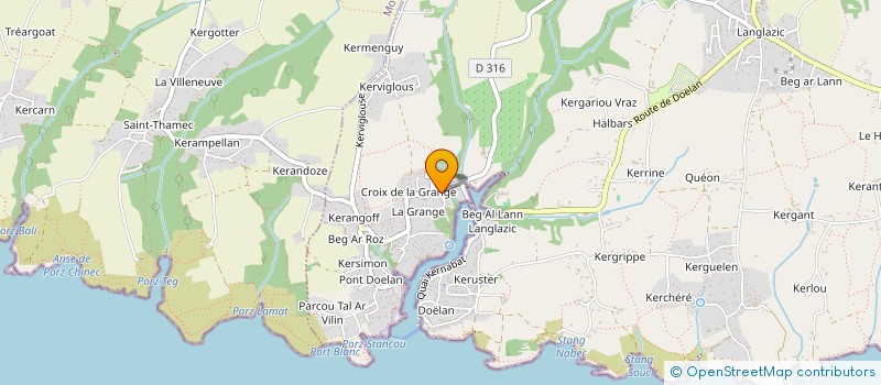 localisation de l'entreprise SCI G.L.M.  CLOHARS-CARNOET