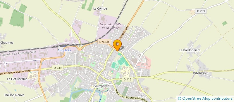 localisation de l'entreprise SCI G.P.T.  SURGERES