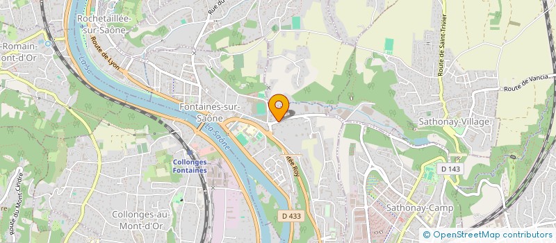 localisation de l'entreprise SCI G.R.E.V  FONTAINES-SUR-SAONE