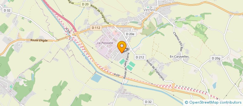 localisation de l'entreprise SCI G.ROUMEC  VERFEIL