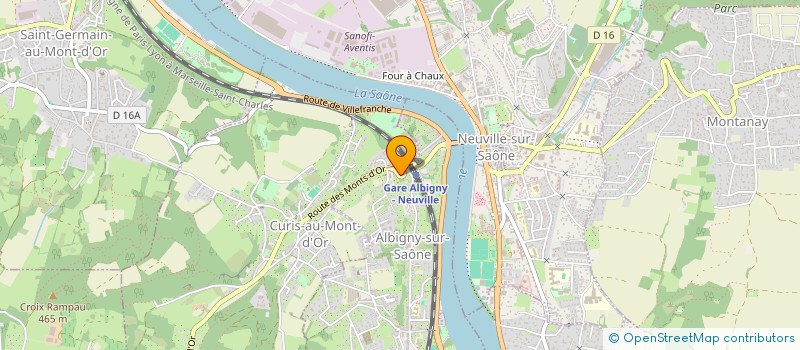 localisation de l'entreprise SCI G.T.  ALBIGNY-SUR-SAONE