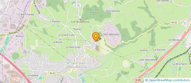 localisation de l'entreprise SCI G T A  SAINT-JEAN-BONNEFONDS