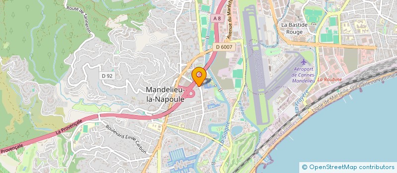 localisation de l'entreprise SCI G.T.Y.  MANDELIEU-LA-NAPOULE