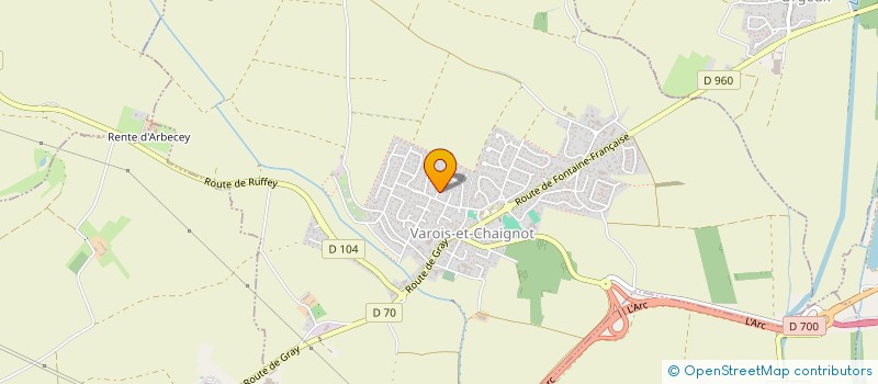 localisation de l'entreprise SCI G Y F  VAROIS-ET-CHAIGNOT