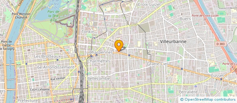 localisation de l'entreprise SCI G2  VILLEURBANNE