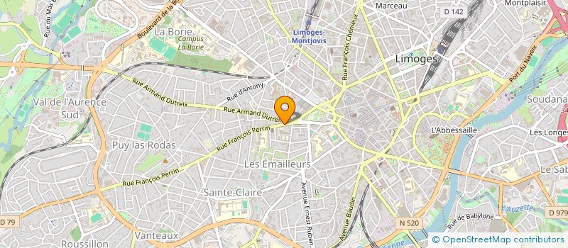 localisation de l'entreprise SCI G2F à LIMOGES