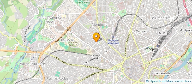 localisation de l'entreprise SCI G2T2387 à LIMOGES