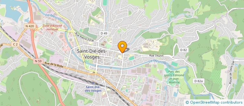localisation de l'entreprise SCI GA à SAINT-DIE-DES-VOSGES