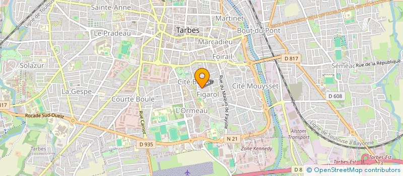 localisation de l'entreprise SCI GAB  TARBES